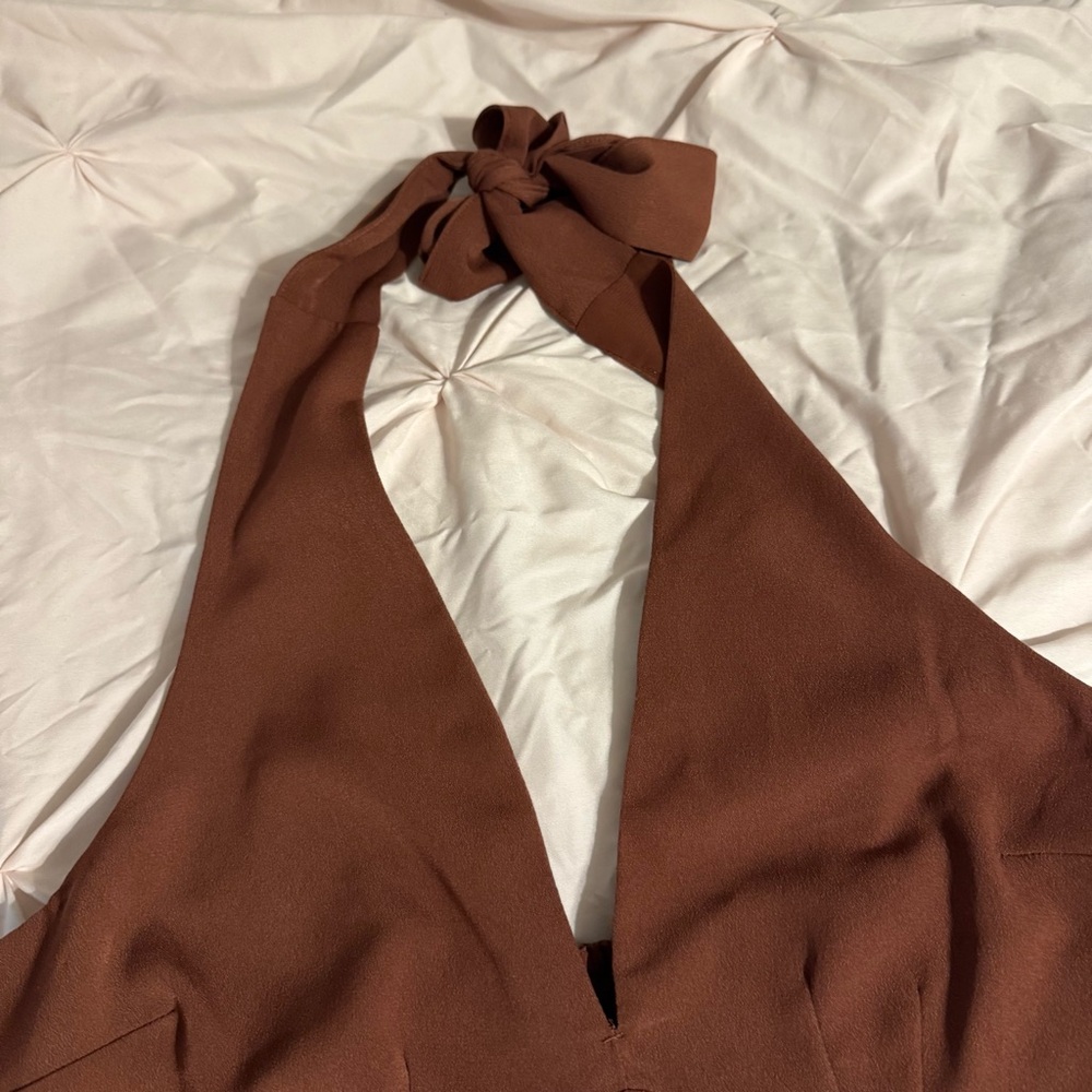 Abercrombie & Fitch Brown Halter Crop Top - Picture 3 of 7